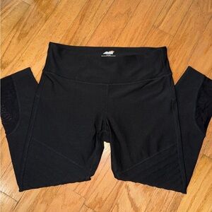 AVIA Athletic Leggings Mesh Insert Workout Yoga Pants Black Size Medium 8-10